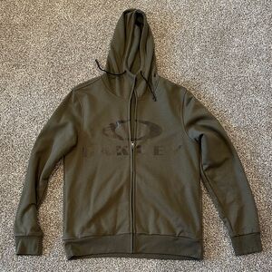 Oakley Men's Dark Green Zip-Up Sweater